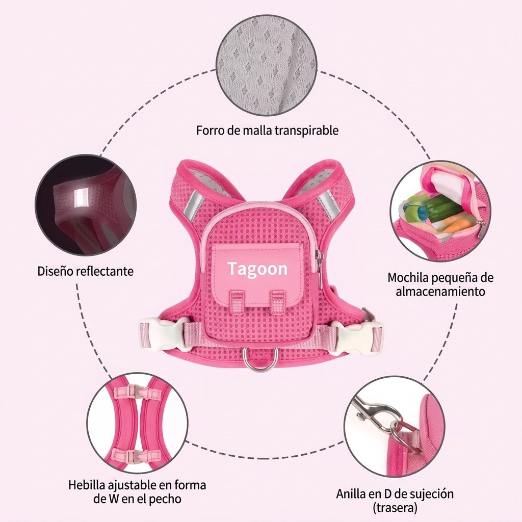 Tagoon | Arnés con mochila para perros