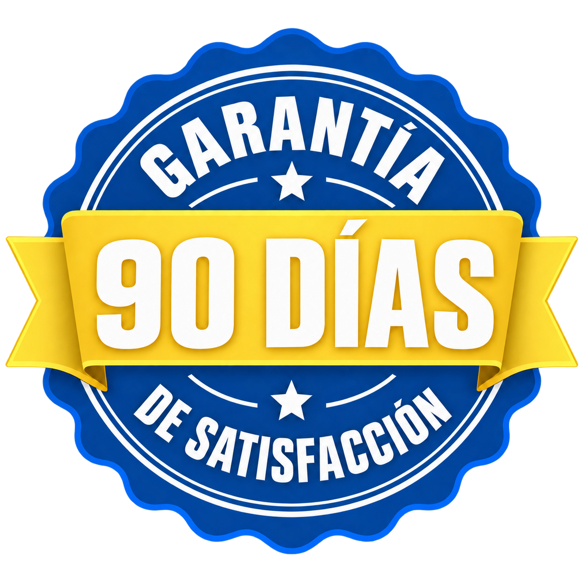 Garantía de satisfacción de 90 días Tagoon con cinta amarilla